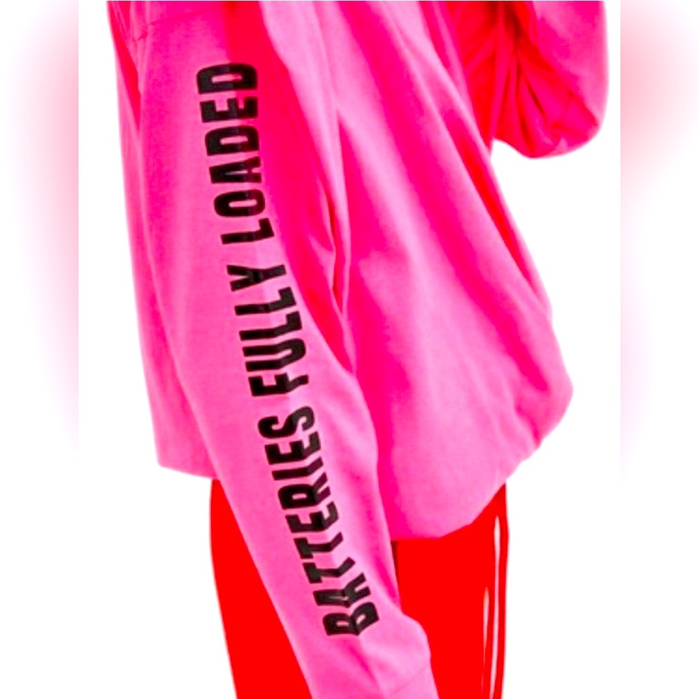 ZARA HOT PINK DRAPED CROSS OVER  LONG SLEEVE